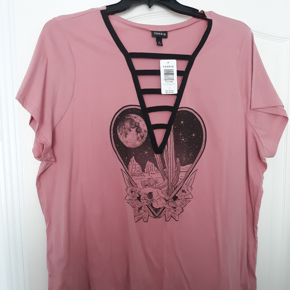 Pink Torrid Ladder Front Tee